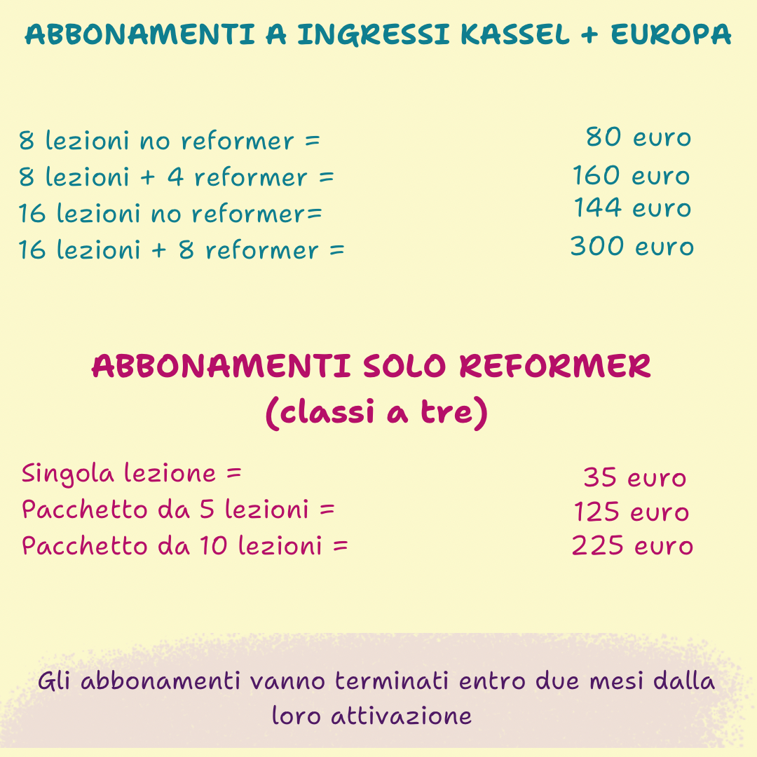 I nostri abbonamenti ad ingressi