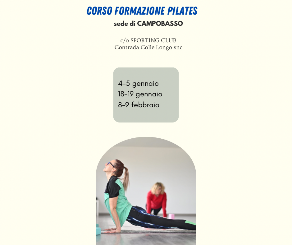 FORMAZIONE INSEGNANTI PILATES MATWORK CAMPOBASSO